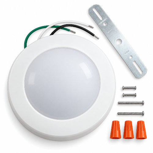 4 Inch Ceiling Light, Surface Mount, 10W, Selectable CCT, 650 Lumens, 120 VAC