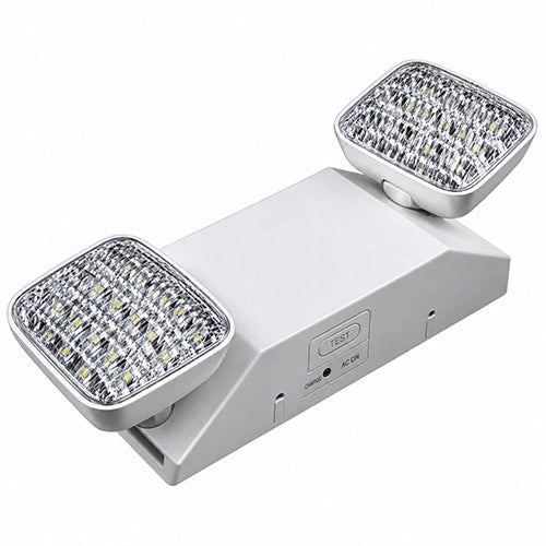 Dual LED Emergency Light with Battery Backup - Dual Voltage, 2.4W, 90-Minute Operation