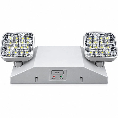 Dual LED Emergency Light with Battery Backup - Dual Voltage, 2.4W, 90-Minute Operation