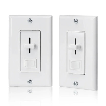 ELV Slide Dimmer Light Switch Pack Wall Plate Included UL Listed - Lumens Depot