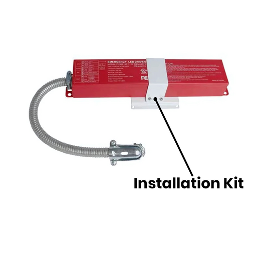 Installation Kit for Emergency Battery Backup – For X-LHBD Linear High Bay Fixtures - Secure Mounting Hardware