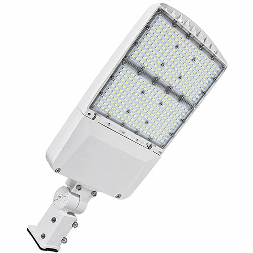 LED Area Light - Sensor Ready Base, Selectable 240W/260W/280W/310W, 5000K, 47430 Lumens, White Housing, Universal Bracket