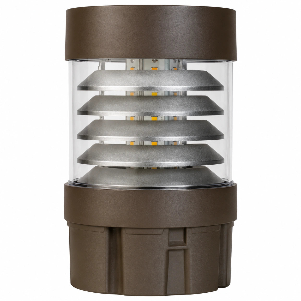LED Bollard Light, Selectable 24W/19W/14W and CCT, 3,360 Lumens, 120-277 VAC, Round Pole Included - Lumens Depot