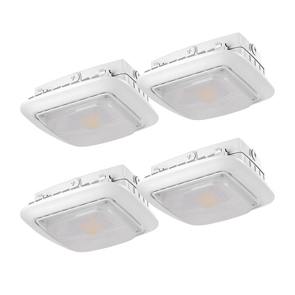 LED Canopy Light - Built-in Motion Sensor, Selectable 75W/50W/30W and CCT, 9,800 Lumens, 100-277 VAC, PC Lens