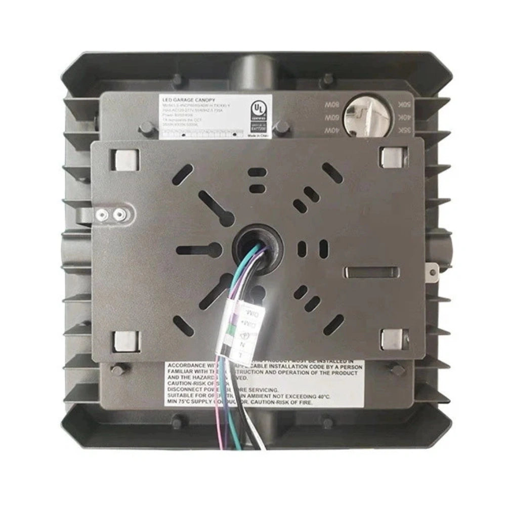 LED Canopy Light, Audio Jack Sensor Based, 100W/80W/60W, 3500K-5000K, 13000 Lumens, 120-277 VAC