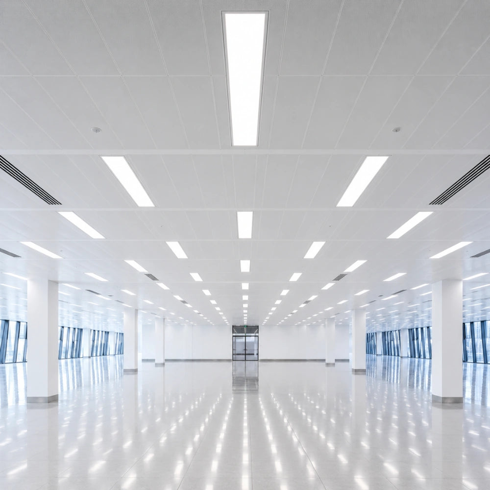 LED Linear High Bay Light - Built-In Sensor Base, 4ft, 300W/260W/230W, CCT 4000K/5000K, 45,000 Lumens, 120-277 VAC - Lumens Depot