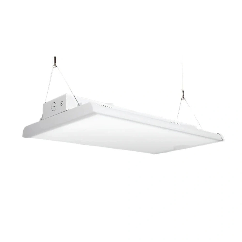 LED Linear High Bay Light - Built-In Sensor Base, 4ft, 300W/260W/230W, CCT 4000K/5000K, 45,000 Lumens, 120-277 VAC - Lumens Depot