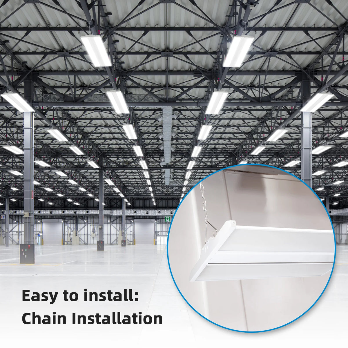 LED Linear High Bay Light-Twin Panel, 2ft, 170W, CCT 4000K/5000K, 22,950 Lumens, 120V-277 VAC - Lumens Depot