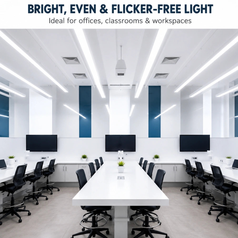 LED Linear Strip Light - 3-Pin Sensor Base, 8ft, Selectable 60W/70W/80W and 3500K/4000K/5000K, 10,400 Lumens