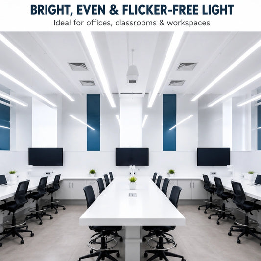 LED Linear Strip Light, 8ft, Selectable 60W/68W/72W/80W and CCT 3500K/4000K/5000K, 10,160 Lumens