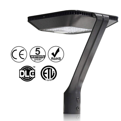 LED Post Top Light, 100W, CCT 5000K, 100-277 VAC, 13,500 Lumens, PC Lens