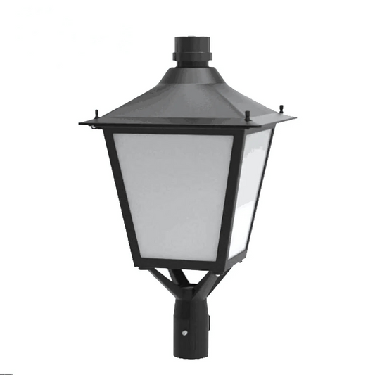 LED Post Top Light - Built-in Photocell, 120W, CCT 5000K, 100-277 VAC, 12,000 Lumens, Frosted Glass