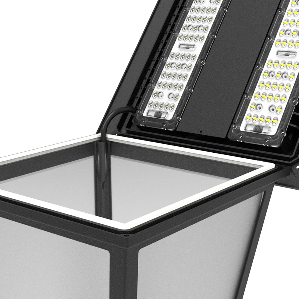 LED Post Top Light, Selectable 100W/60W/30W and CCT 3000K/4000K/5000K, 100-277 VAC, 11,000 Lumens, Frosted Lens