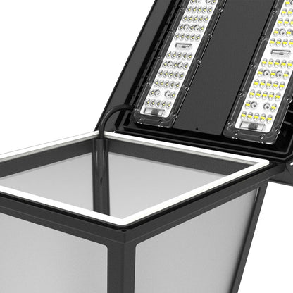 LED Post Top Light, Selectable 100W/60W/30W and CCT 3000K/4000K/5000K, 100-277 VAC, 11,000 Lumens, Frosted Lens