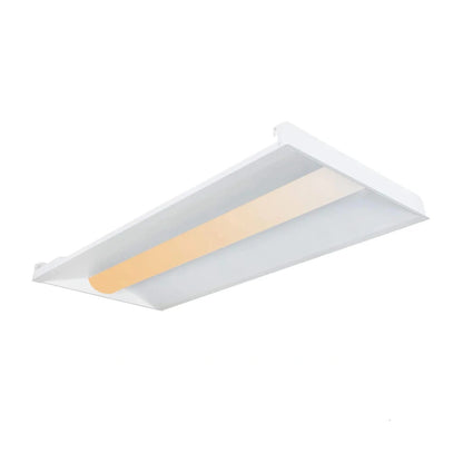 LED Troffer Light, 1x4, Wattage Selectable 40W/30W/25W/20W/15W and CCT 3500-6500K, 5000 Lumens