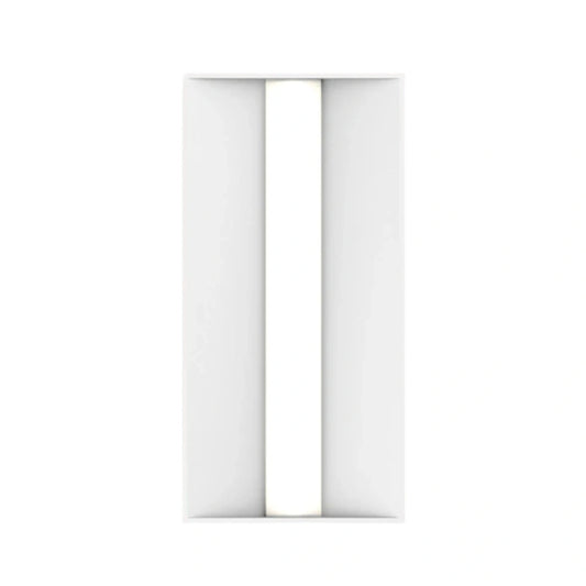 LED Troffer Light, 1x4, Wattage Selectable 40W/30W/25W/20W/15W and CCT 3500-6500K, 5000 Lumens