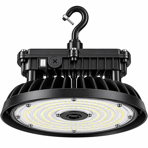 LED UFO High Bay Light - Built-in Sensor Base, Selectable 310W/270W/240W and CCT 4000K/5000K - 47,430 Lumens, 120-277 VAC