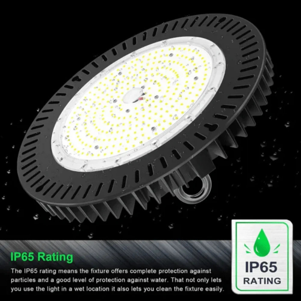 LED UFO High Bay Light, 100W, 5000K, 16000 Lumens, 100-277 VAC