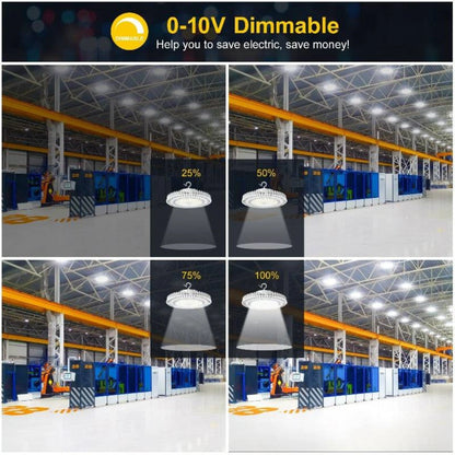 LED UFO High Bay Light, 100W, 5000K, 16000 Lumens, 100-277 VAC