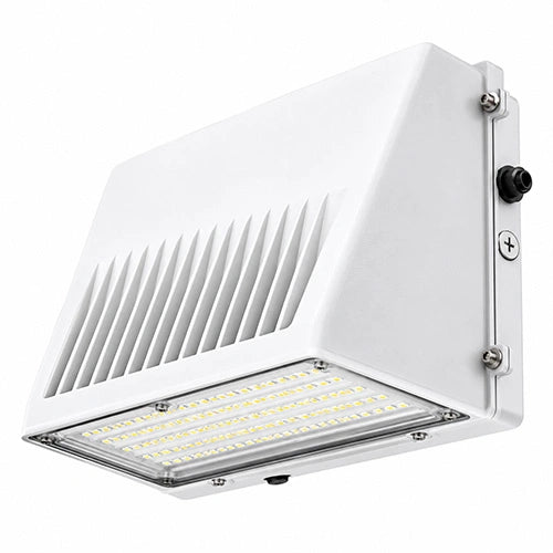 LED Wall Pack Light Built-in Photocell,- Selectable 76W/105W/125W and CCT 3000K-5000K , 18,750 Lumens, 120-277 VAC