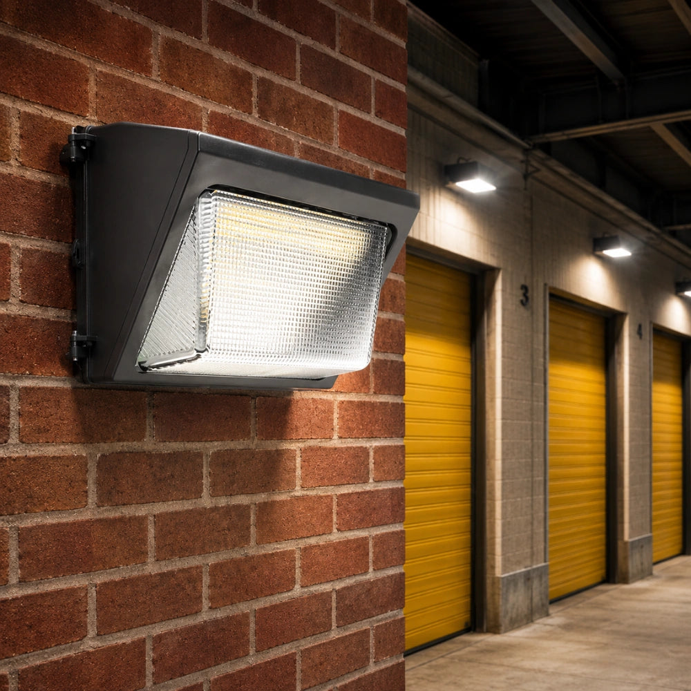 LED Wall Pack Light Built-in Photocell, 63W/53W/33W, 3000K-5000K, 8,190 Lumens, 120-277 VAC