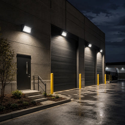 LED Wall Pack Light Built-in Photocell, 63W/53W/33W, 3000K-5000K, 8,190 Lumens, 120-277 VAC