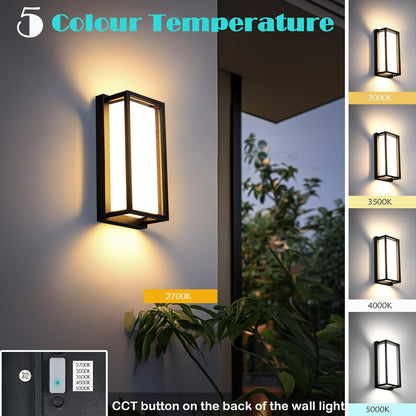LED Wall Sconce Light 14-Inch, 22W, 2200K/2700K/3000K/4000K/5000K, 1,800 Lumens, 100-277 VAC
