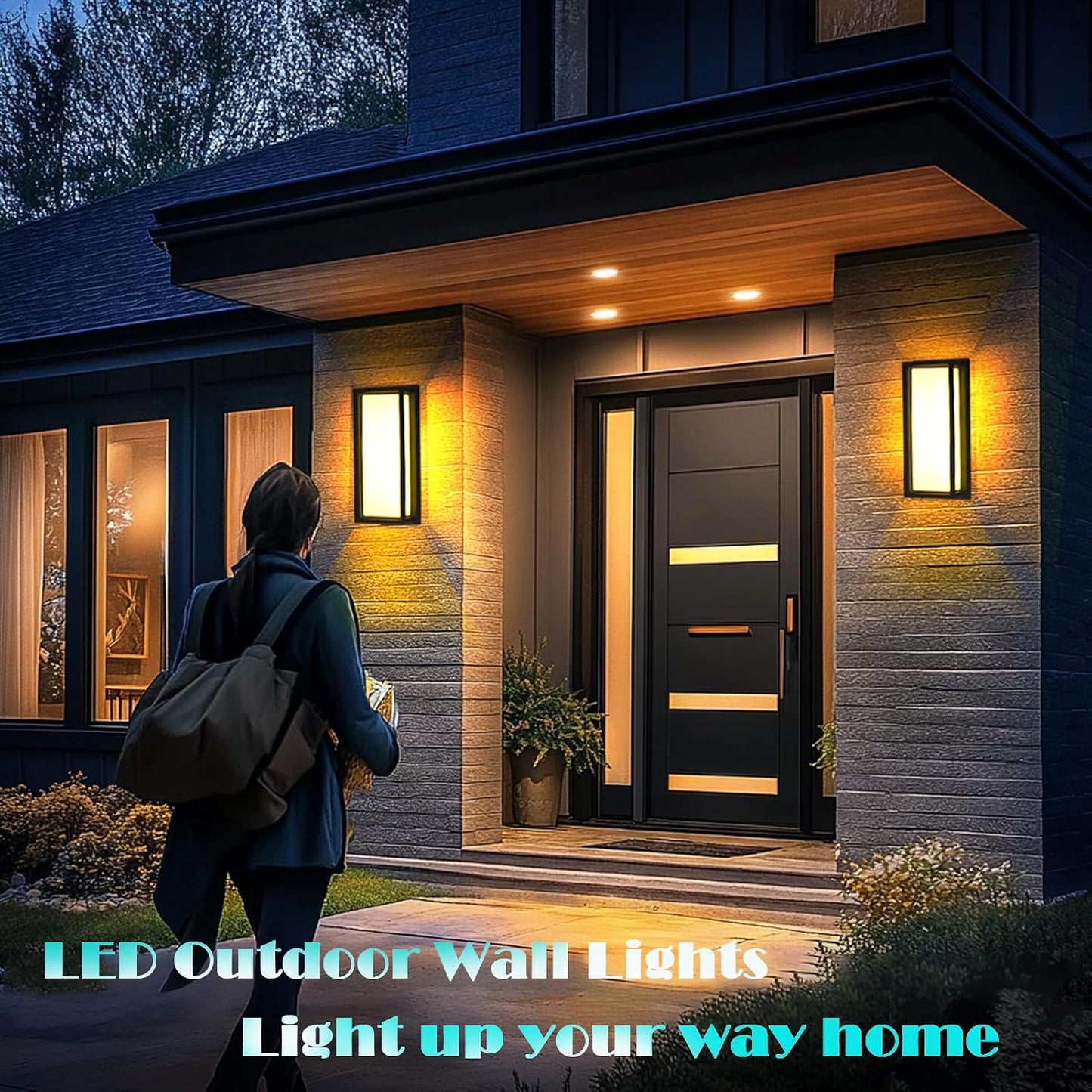 LED Wall Sconce Light 14-Inch, 22W, 2200K/2700K/3000K/4000K/5000K, 1,800 Lumens, 100-277 VAC