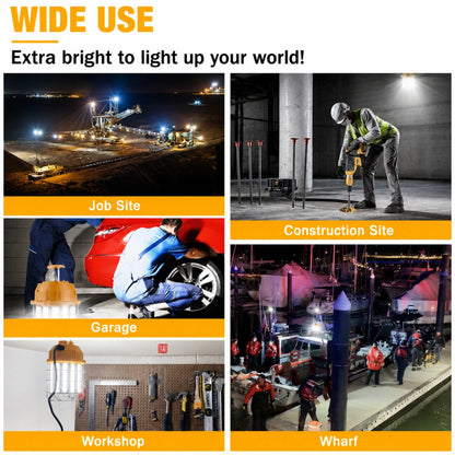 LED Work Light, 150W, 5000K, 22,500 Lumens, 100-277 VAC