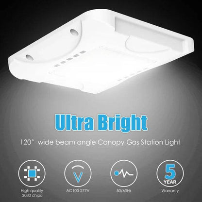 90W/120W/150W Dimmable LED Canopy Light with CCT Selectable 4500K/5000K/5700K - IP65 Rated - Lumens Depot