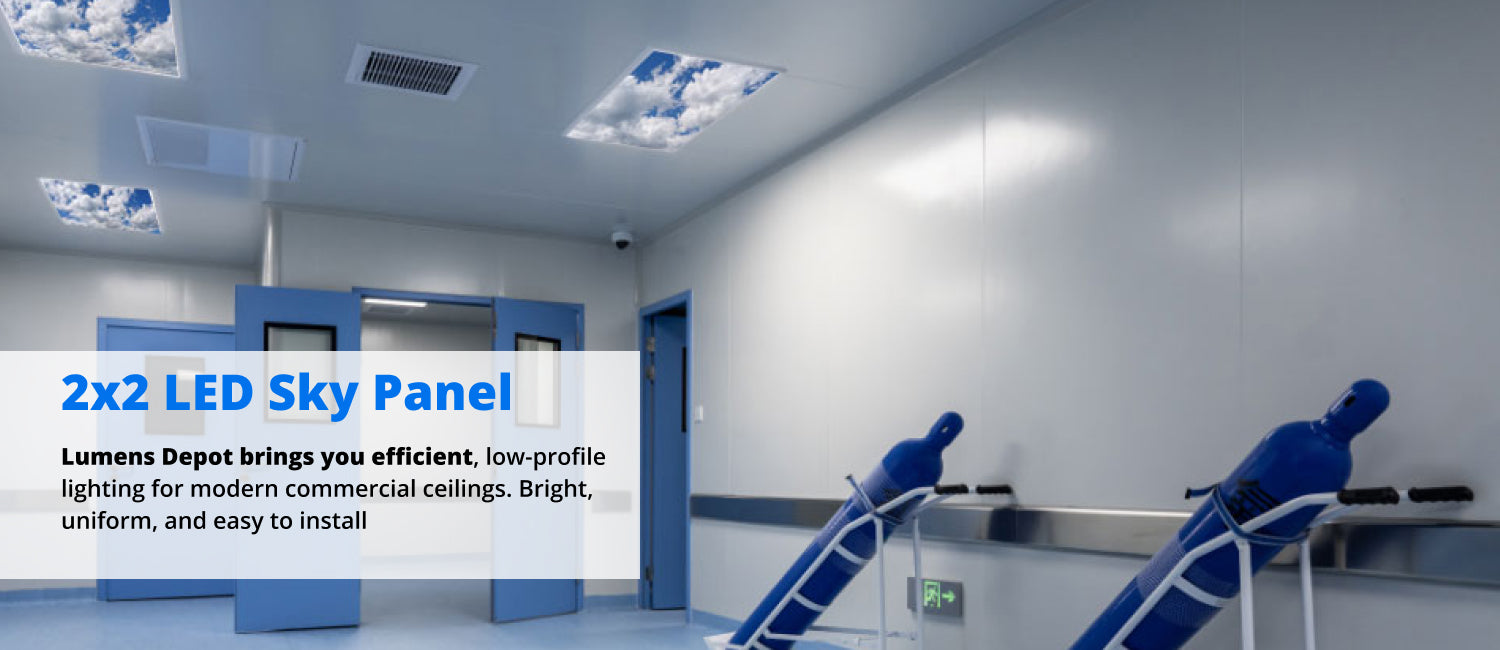 2x2 Modular Led Light 2x2 LED Ceiling Panel Light – Cloud Design, 4875 Lumens, Dimmable