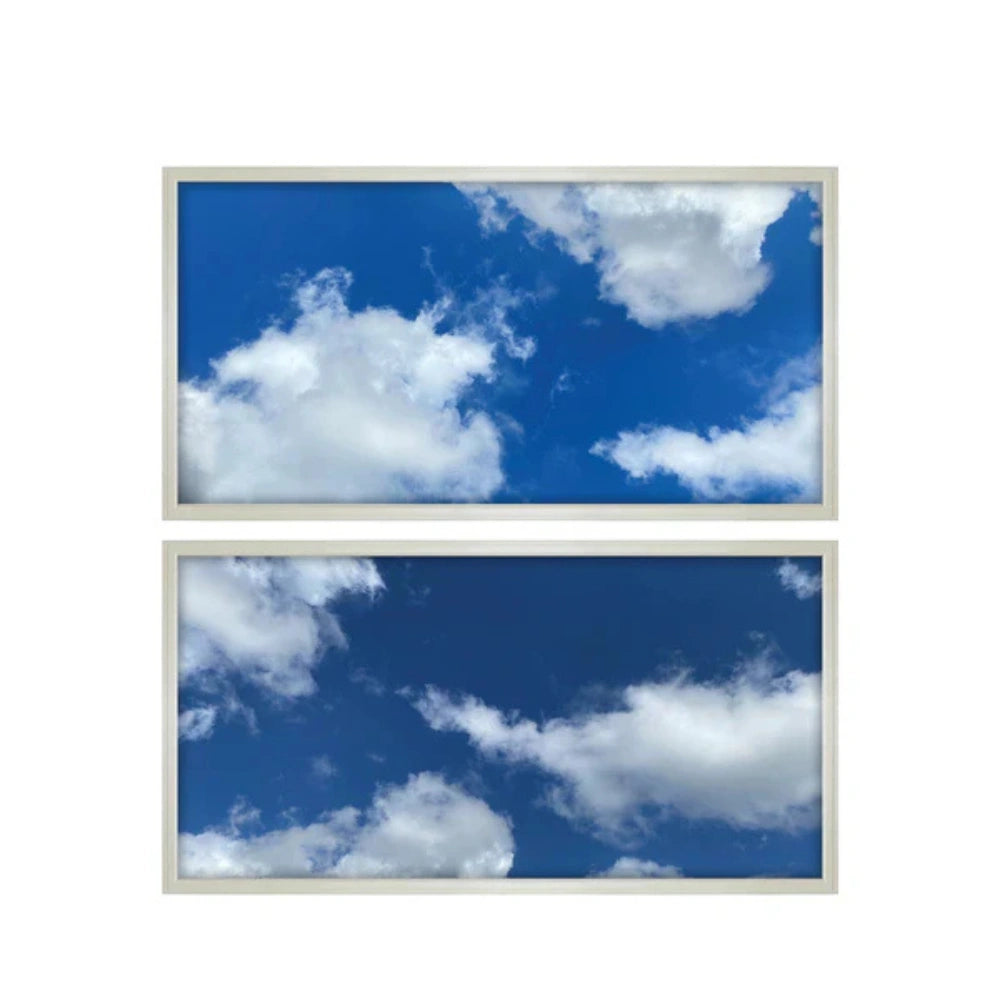 LED Ceiling Panel Light, Cloud Design, 30W/40W/50W/60W/72W, 2x4, Selectable CCT 4000K-6500K, 9100 Lumens