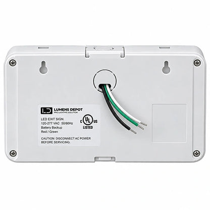 LED Compact Thermoplastic Exit Sign 120-277V