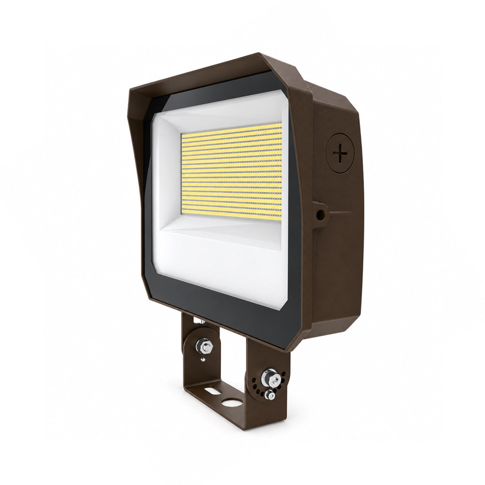 LED Flood Light with Trunnion Mount, 100-150W, IP65, 120-277 VAC - Lumens Depot
