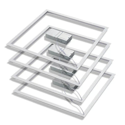 LED Grid Frame Ceiling Light, 2x2, 40W/30W/20W, Adjustable Watts & CCT,3000K-6500K , 4800 Lumens