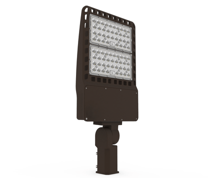 200W/240W/300W Selectable Parking Lot LED Pole Lights, 5000K CCT, AC100-347V, 150 Lumens/Watt, 0-10 Dimmable LED Shoebox Lights - Lumens Depot