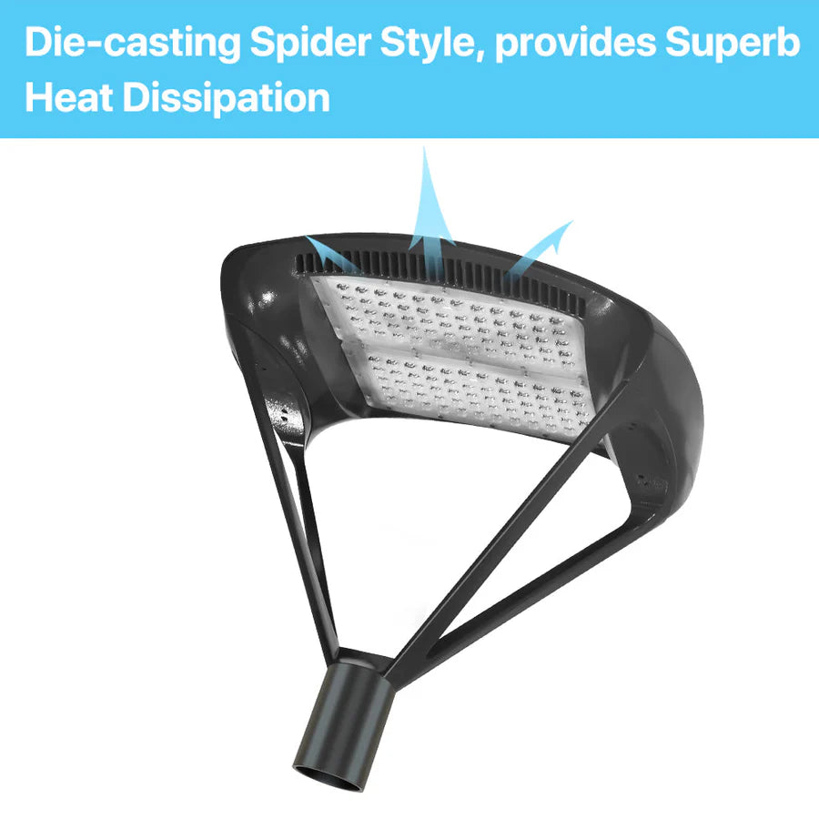 LED Post Top Light, 300W, CCT 5000K, 277-480 VAC, 19,500 Lumens - Lumens Depot