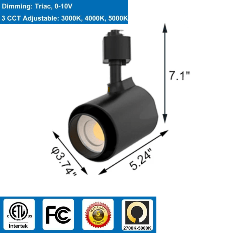 LED Track Lighting - 30 Watt - 3000K/4000K/5000K 3CCT Adjustable - Lumens Depot
