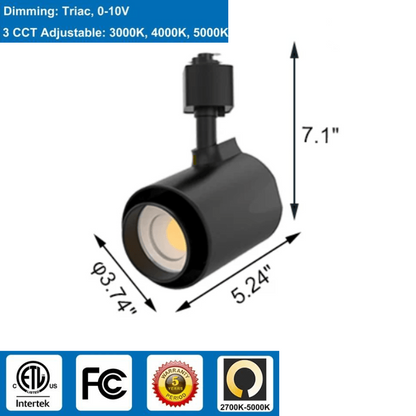 LED Track Lighting - 30 Watt - 3000K/4000K/5000K 3CCT Adjustable - Lumens Depot