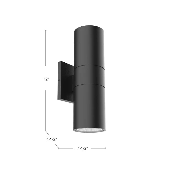 LED Up & Down Wall Sconce Light 12 inch– Built-in Photocell, 18W , 2200K/2700K/3000K/4000K/5000K, 1,600 Lumens, 100-277 VAC