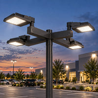 Low Profile Bullhorn Adapter – 4 Vertical Tenons at 90° for Area Light Fixtures
