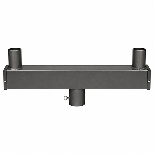 Low Profile Bullhorn with 2 Vertical Tenons at 180° – Dual Fixture Mounting Adapter for Area Lighting