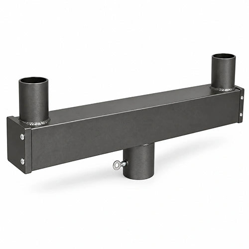 Low Profile Bullhorn with 2 Vertical Tenons at 180° – Dual Fixture Mounting Adapter for Area Lighting