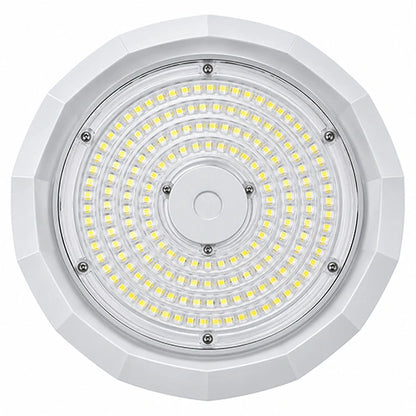 NSF LED UFO High Bay Light, 150W, CCT 5000K, 21,900 Lumens, 120-277 VAC, PC Lens