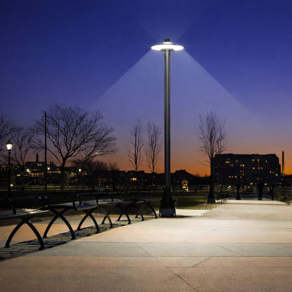 150W LED Post Top Light, 5000K, 100-277 VAC, 21000 Lumens, Built-in Photocell - Lumens Depot