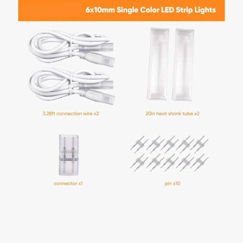 ProSelect 110V LED Strip Light Connector Kit (6x10mm)