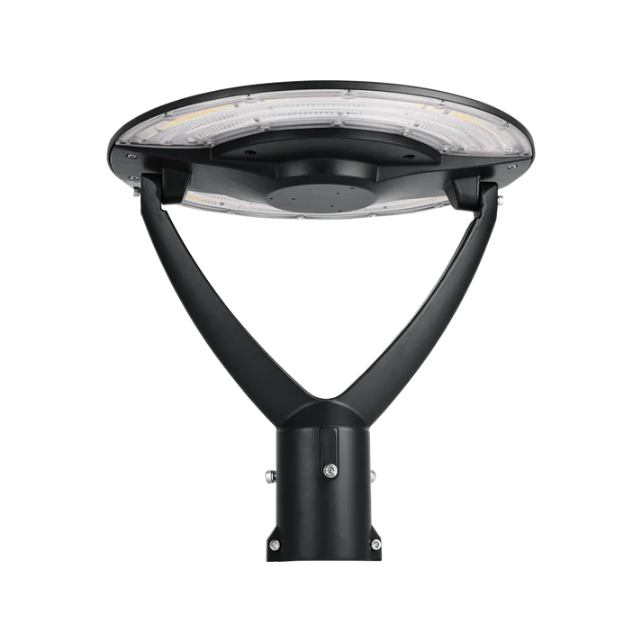 LED Post Top Light - Sensor Base, Selectable 40W/50W/60W and CCT 3000K/4000K/5000K, 100-277 VAC, 9,000 Lumens, Shorting Cap Included