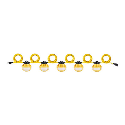 String Work Light - Round Design, 65W, 5000K, 8,000 lumens, 120 VAC, Max. Linkable qty. 6pcs