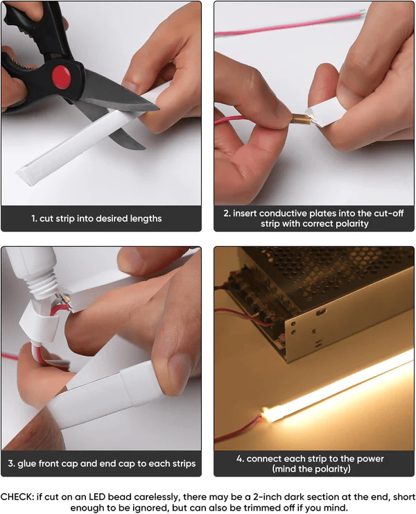 24V Under Cabinet Led Strip Connector Wire Kit - Lumens Depot