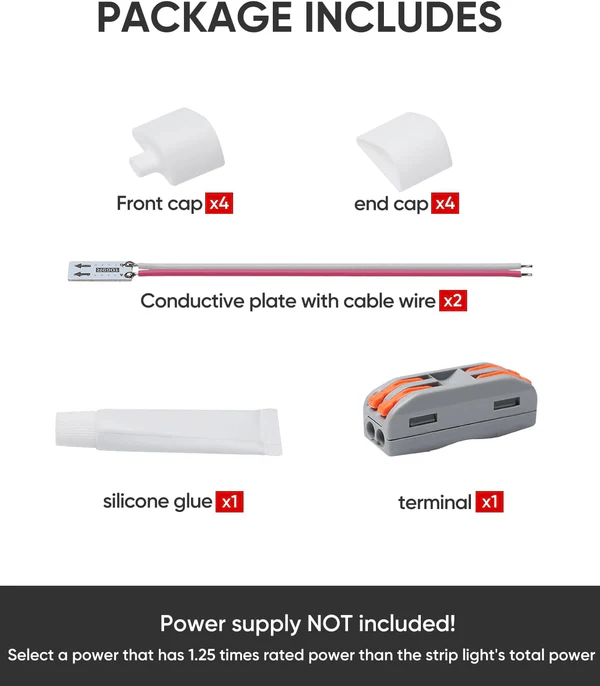 24V Under Cabinet Led Strip Connector Wire Kit - Lumens Depot